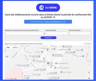 Carte de commerces ouverts