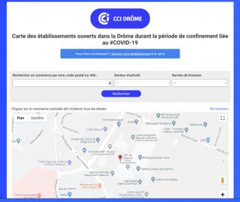 Carte de commerces ouverts
